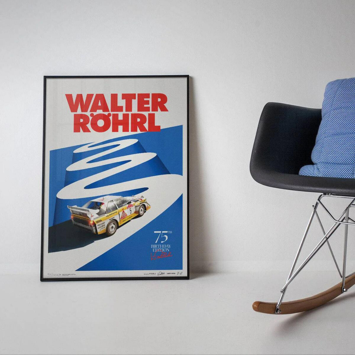 Walter Röhrl | 1985 75th Birthday San Remo | Walter Röhrl Poster | Frame Included