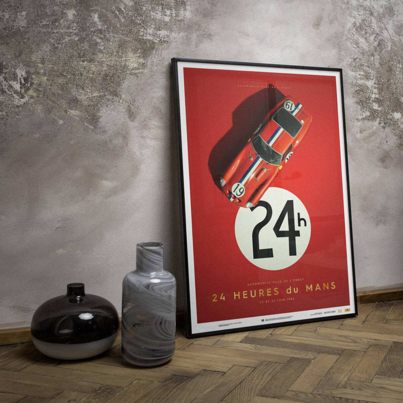 Ferrari 250 GTO | 1962 Red | Collector's Edition 24h Le Mans Poster | Frame Included