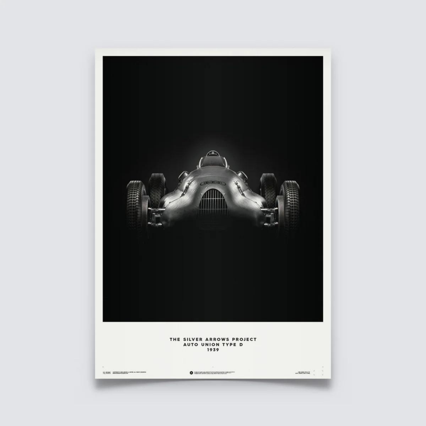 Auto Union Type D | 1939 Silver | Auto Union Poster | Frame Included