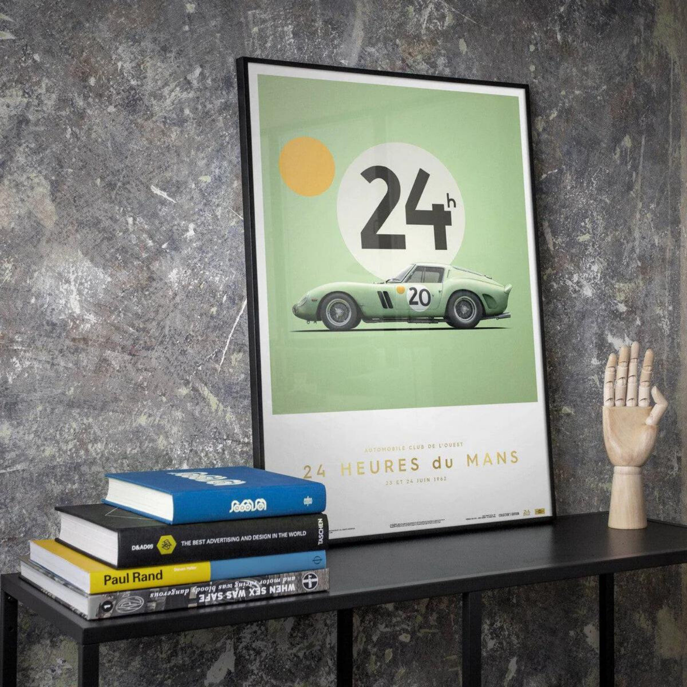 Ferrari 250 GTO | 1962 Green | Collector's Edition 24h Le Mans Poster | Frame Included