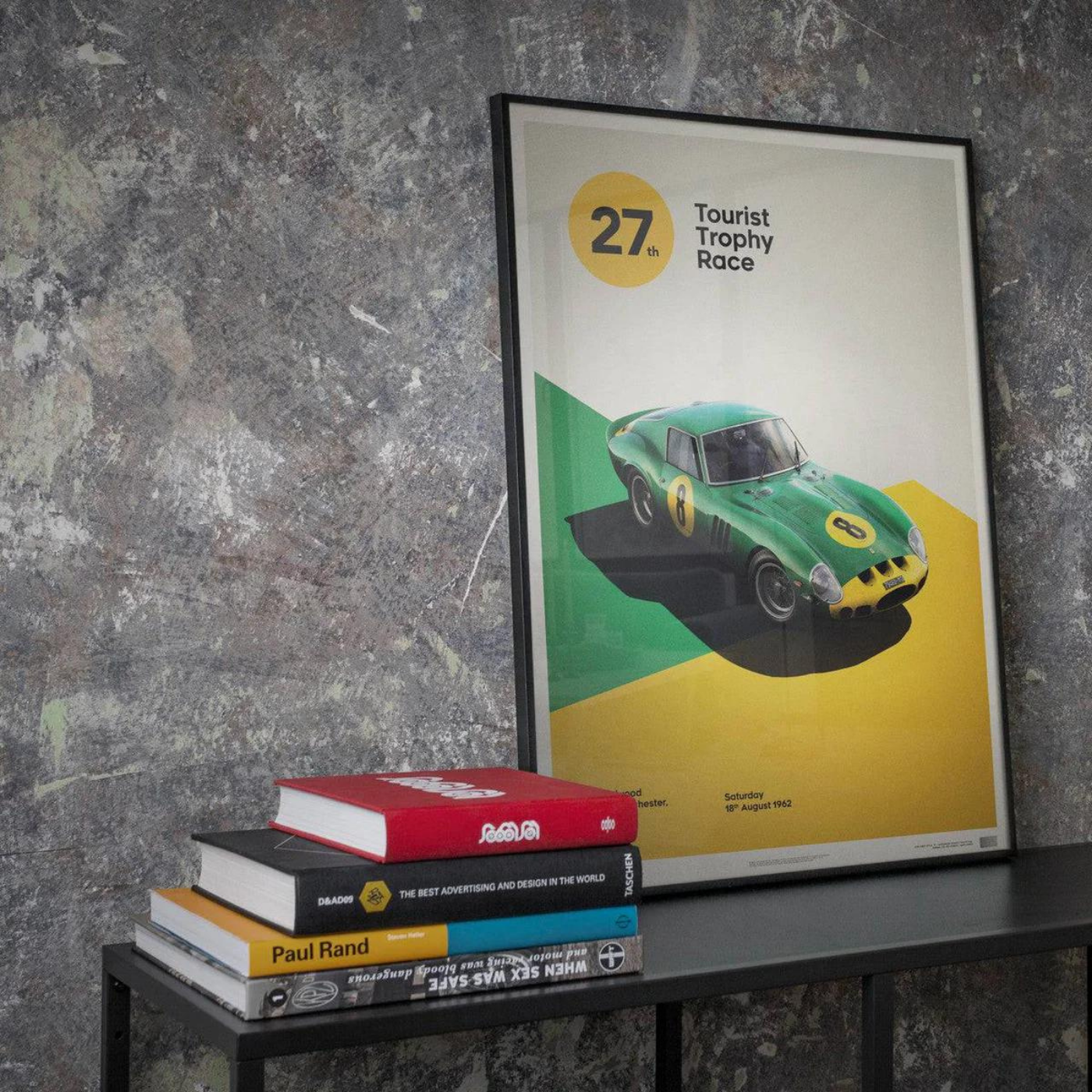 Ferrari 250 GTO | 1962 Goodwood TT Green | Ferrari Poster | Frame Included