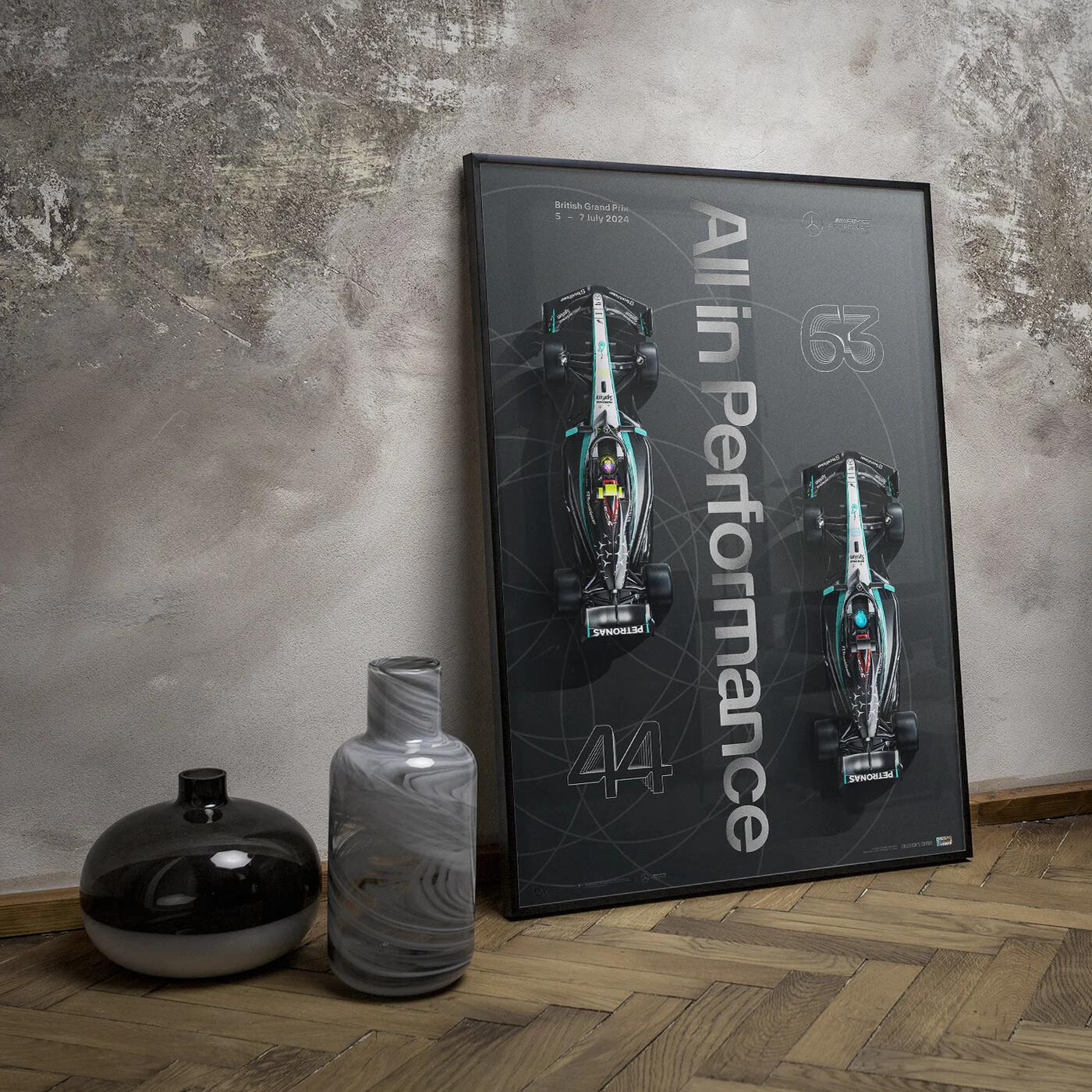 Mercedes-AMG Petronas Formula 1 Team | 2024 British Grand Prix | Collector’s Edition Mercedes Poster | Frame Included