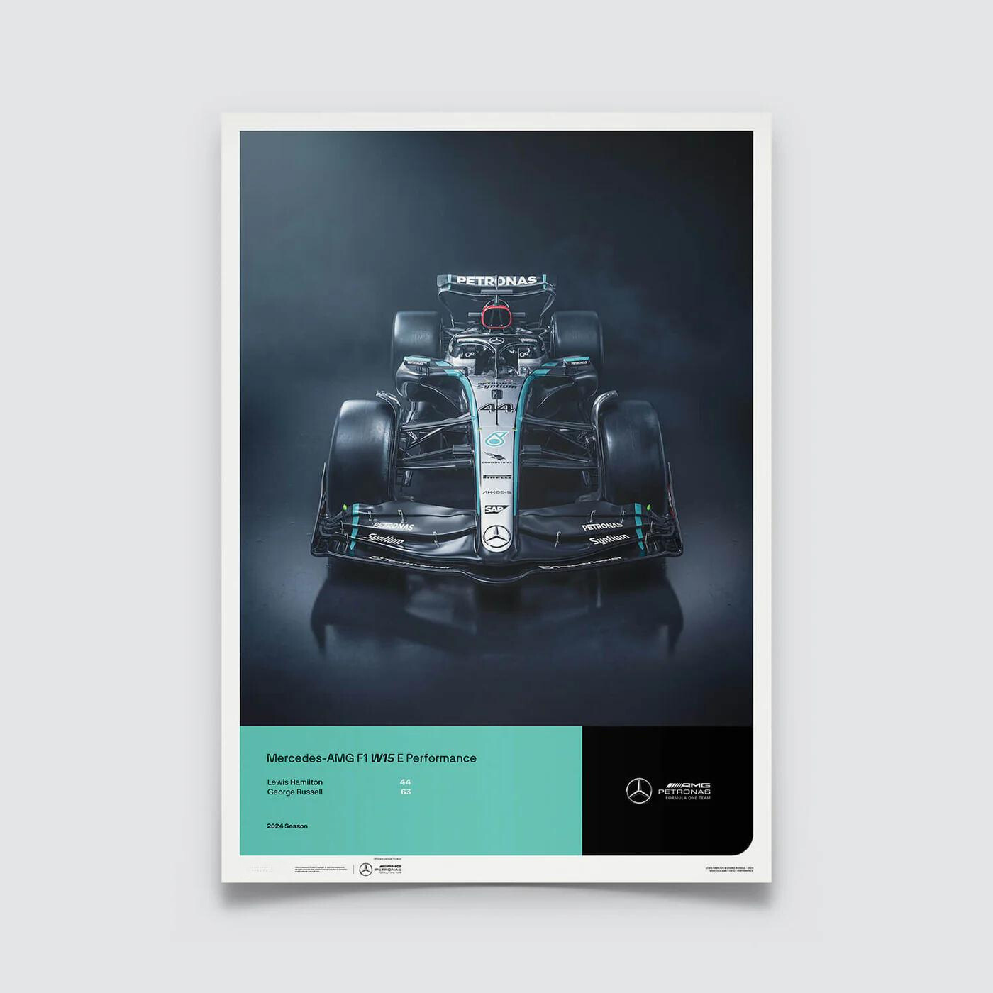 Mercedes-AMG Petronas F1 Team F1 W15 | 2024 | Mercedes Poster | Frame Included