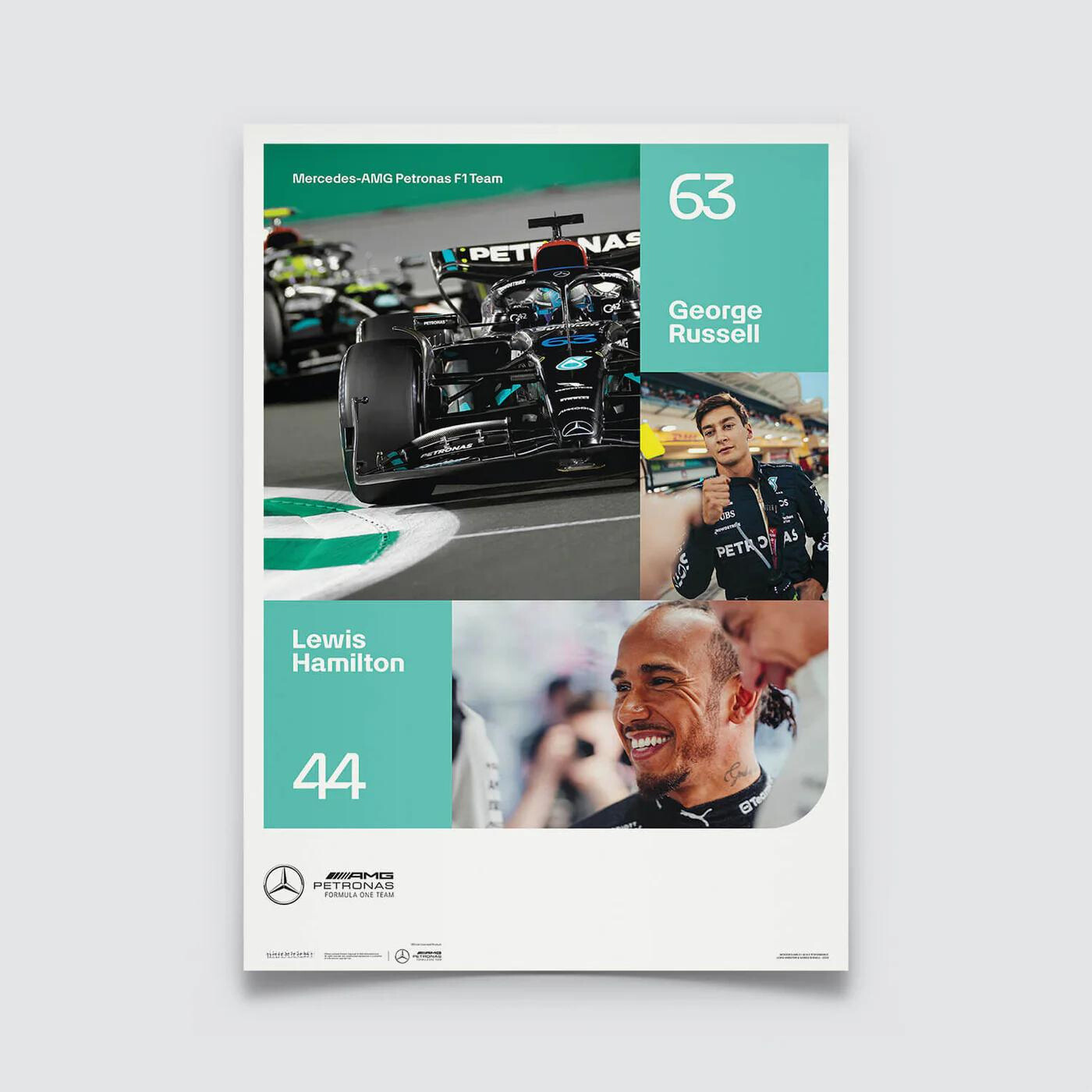 Mercedes-AMG Petronas F1 Team | 2023 Season | Mercedes Poster | Frame Included