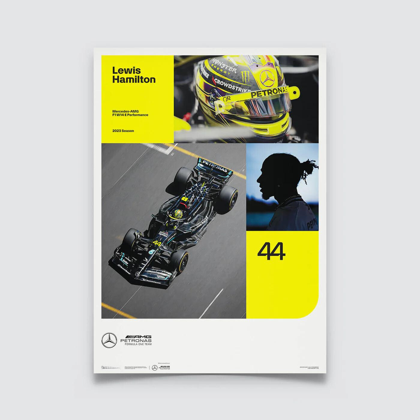 Lewis Hamilton | 2023 Mercedes-AMG Petronas F1 Team | Mercedes Poster | Frame Included